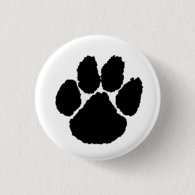 Chapa Redonda De 2,5 Cm Paw_Print (Anverso)