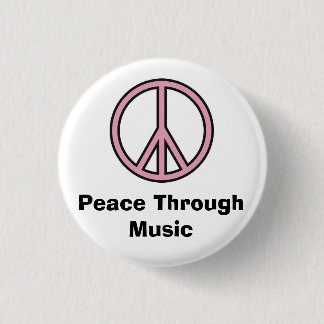 Chapa Redonda De 2,5 Cm Paz con música