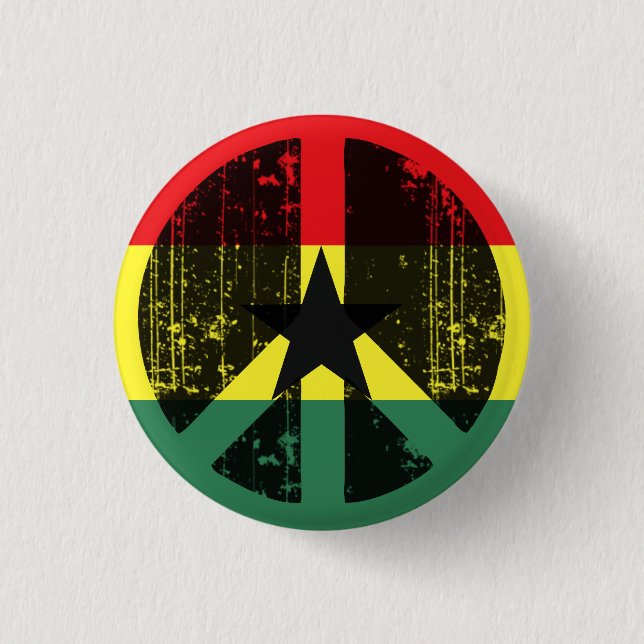 Chapa Redonda De 2,5 Cm Paz en Ghana (Anverso)