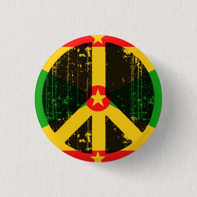 Chapa Redonda De 2,5 Cm Paz en Greneda (Anverso)