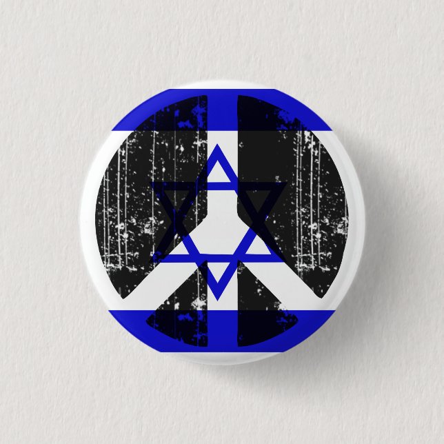 Chapa Redonda De 2,5 Cm Paz en Israel (Anverso)