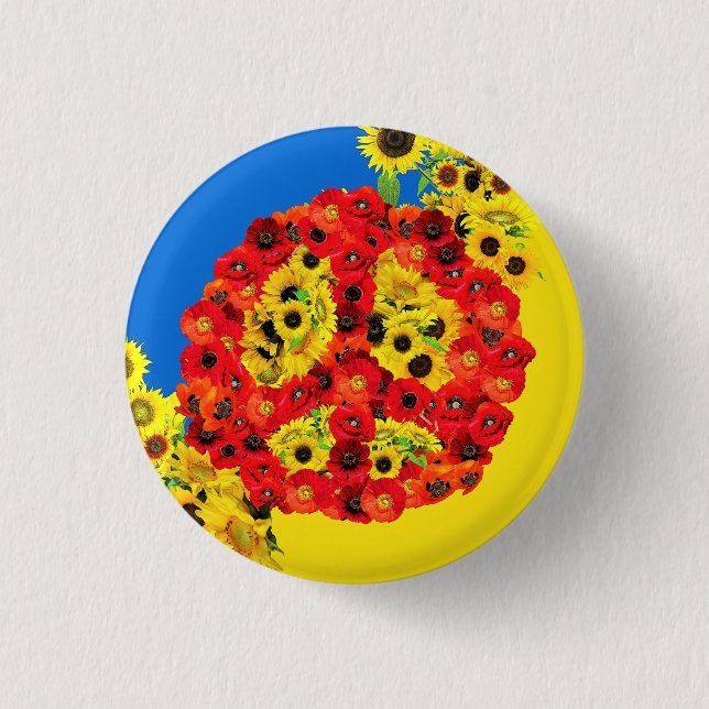 Chapa Redonda De 2,5 Cm ¡Paz para Ucrania! (Anverso)