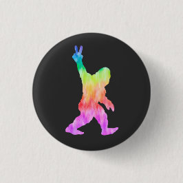 Chapa Redonda De 2,5 Cm Peace Love Bigfoot