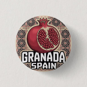 Chapa Redonda De 2,5 Cm Pegatina de Granada España