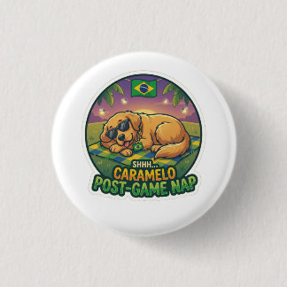 Chapa Redonda De 2,5 Cm Pegatina de meme de perro caramelo somnoliento
