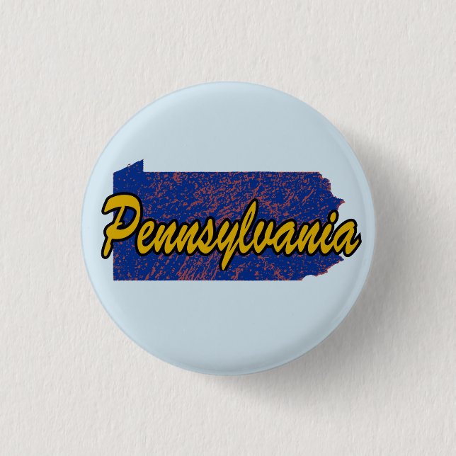 Chapa Redonda De 2,5 Cm Pennsylvania (Anverso)