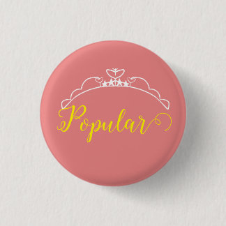 Chapa Redonda De 2,5 Cm Pequeña Señorita Corona Popular Personalizada