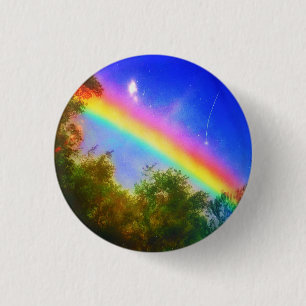 CHAPA REDONDA DE 2,5 CM PEQUEÑO PIN DEL ARCO IRIS CÓSMICO
