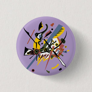 Chapa Redonda De 2,5 Cm Pequeños mundos, Vassily Kandinsky en colores digi