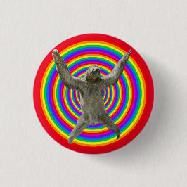 Chapa Redonda De 2,5 Cm Pereza del arco iris