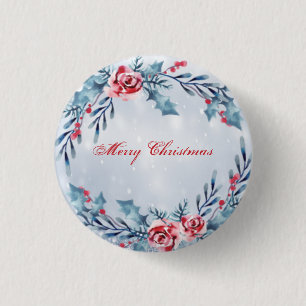 Chapa Redonda De 2,5 Cm Perfecto Bella Esparkly Blue