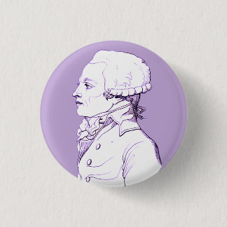 Chapa Redonda De 2,5 Cm Perfil de Robespierre en Lavender
