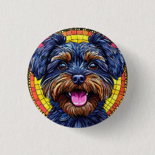 Chapa Redonda De 2,5 Cm Perro de dibujos animados lindo