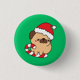 Chapa Redonda De 2,5 Cm Perro Santa