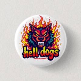 Chapa Redonda De 2,5 Cm Perros del infierno