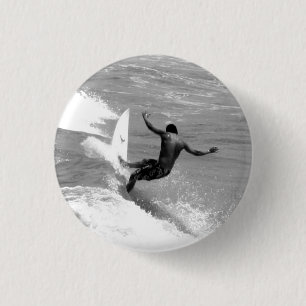 Chapa Redonda De 2,5 Cm Persona que practica surf