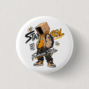 Chapa Redonda De 2,5 Cm Personaje de moda urbana streetwear – Graffiti gen