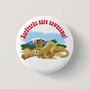 Chapa Redonda De 2,5 Cm Personalizado Aardvark