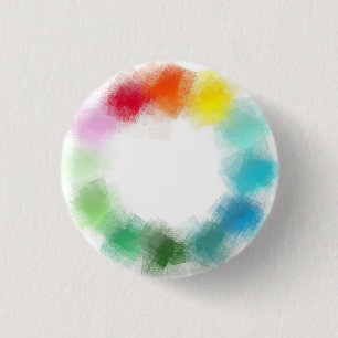 Chapa Redonda De 2,5 Cm Personalizado Blank Template Modern Colorful Resum