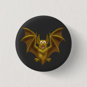 Chapa Redonda De 2,5 Cm Personalizado Brown Bat