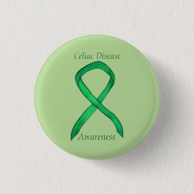 Chapa Redonda De 2,5 Cm Personalizado Celiac Enfermedad Concienciación (Anverso)