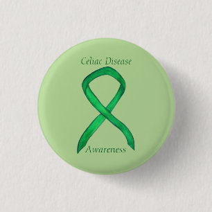 Chapa Redonda De 2,5 Cm Personalizado Celiac Enfermedad Concienciación