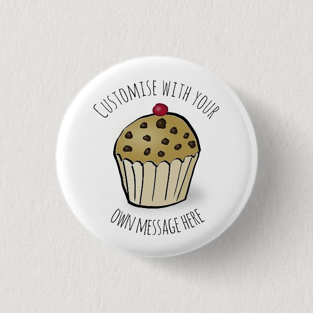 Chapa Redonda De 2,5 Cm Personalizado Cute Mini Muffin (Anverso)