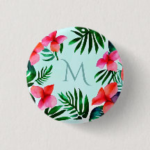 Personalizado de acuarela de colorido tropical flo