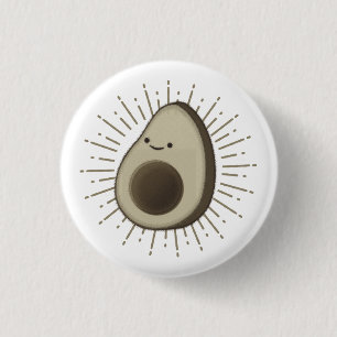Chapa Redonda De 2,5 Cm Personalizado De Aguacate En Estilo Vintage