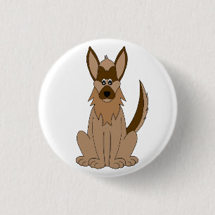 Chapa Redonda De 2,5 Cm Personalizado de perro asombroso pastor alemán