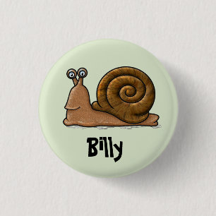 Chapa Redonda De 2,5 Cm Personalizado de Snail