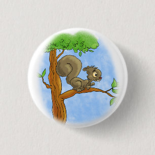 Chapa Redonda De 2,5 Cm Personalizado dulce Squirrel