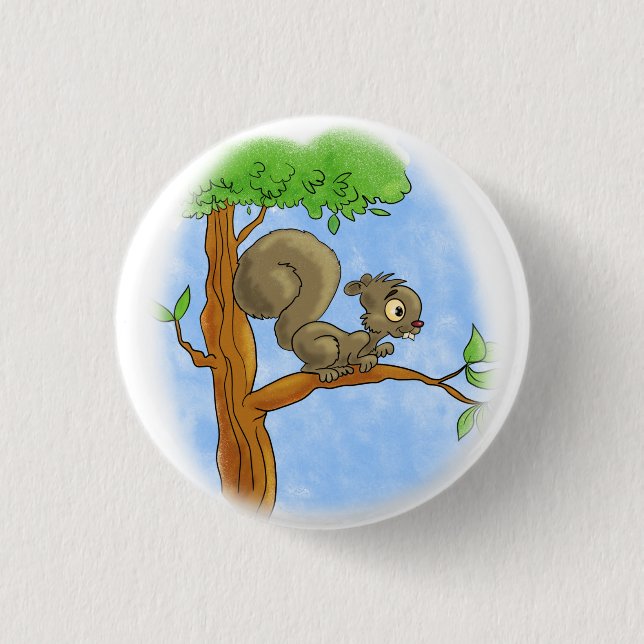Chapa Redonda De 2,5 Cm Personalizado dulce Squirrel (Anverso)