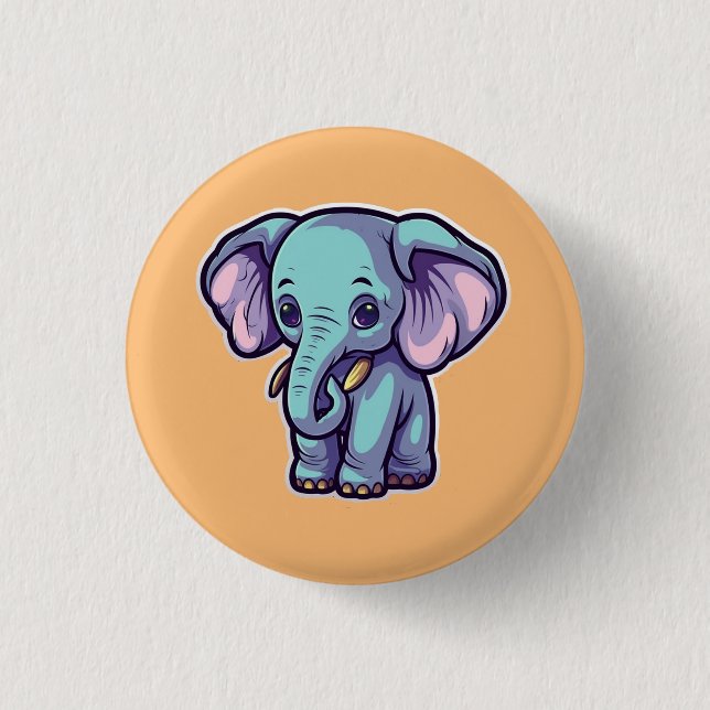 CHAPA REDONDA DE 2,5 CM PERSONALIZADO ELEPHANT (Anverso)