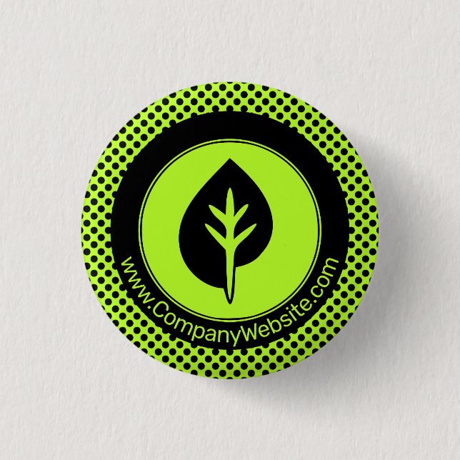 Chapa Redonda De 2,5 Cm Personalizado Emprendedor Pequeño Empresa Textos y (Anverso)