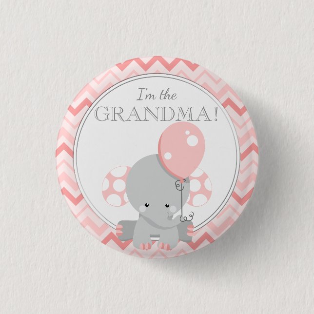 Chapa Redonda De 2,5 Cm Personalizado Fiesta Baby Shower, SOY EL ABUELO (Anverso)
