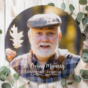 Chapa Redonda De 2,5 Cm Personalizado Foto Funeral Personalizado Monumento