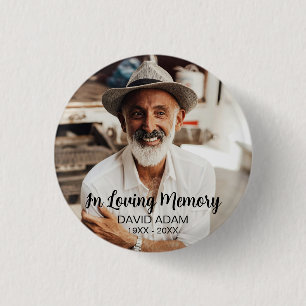 Chapa Redonda De 2,5 Cm Personalizado Foto Homenaje conmemorativo personal