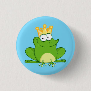Chapa Redonda De 2,5 Cm Personalizado King Frog Cute Animal