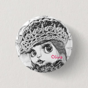 Chapa Redonda De 2,5 Cm Personalizado, personal, cumpleaños