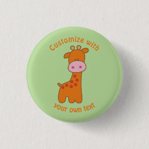 Chapa Redonda De 2,5 Cm Personalizado personalizado Giraffe
