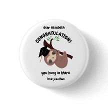 Personalizado Sloth Graduación que colgó ahí