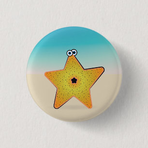 Chapa Redonda De 2,5 Cm Personalizado Starfish
