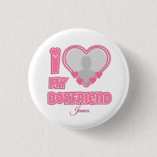 Chapa Redonda De 2,5 Cm Personalizado Te Amo Mi Novio – Agregar Foto y Nom