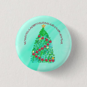 CHAPA REDONDA DE 2,5 CM PERSONALIZADOS LE QUEREMOS UNA NAVIDAD FEROZ