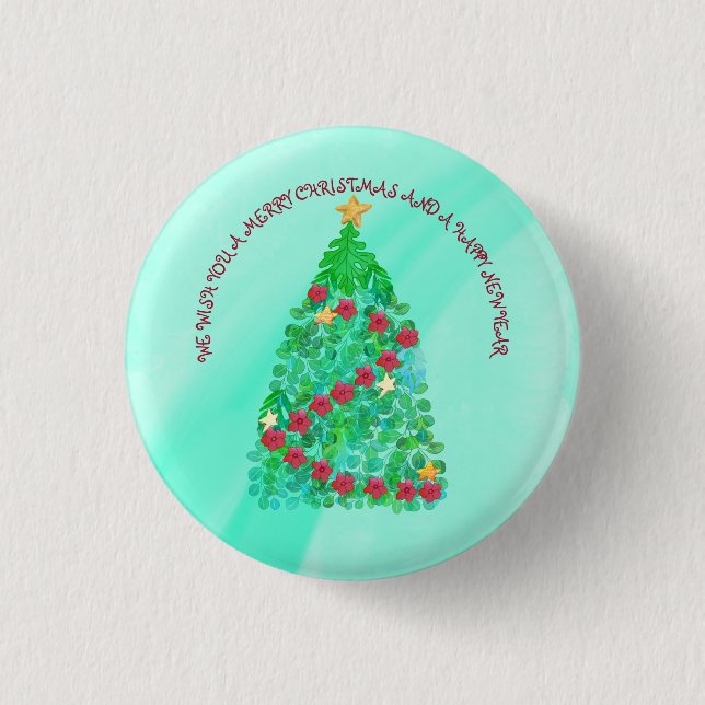 CHAPA REDONDA DE 2,5 CM PERSONALIZADOS LE QUEREMOS UNA NAVIDAD FEROZ (Anverso)