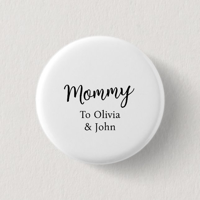 Chapa Redonda De 2,5 Cm Personalized Mommy  (Anverso)