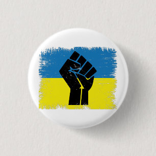 CHAPA REDONDA DE 2,5 CM PESO DE SOLIDARIDAD UKRANÍ AZUL Y AMARILLO