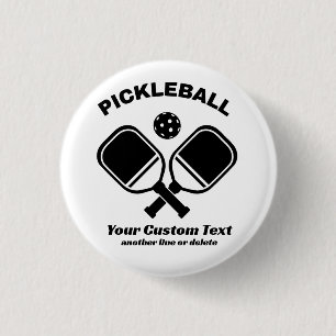 Chapa Redonda De 2,5 Cm Pickleball Club Paddle & Ball Personalizado