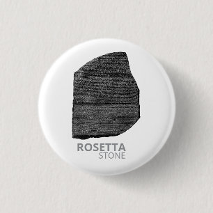 Chapa Redonda De 2,5 Cm Piedra Rosetta: Lenguaje jeroglífico del antiguo E